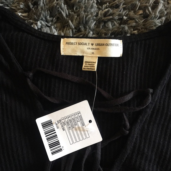 *NWT* Ribbed *UO* Lace Up Long Sleeve - Picture 4 of 5